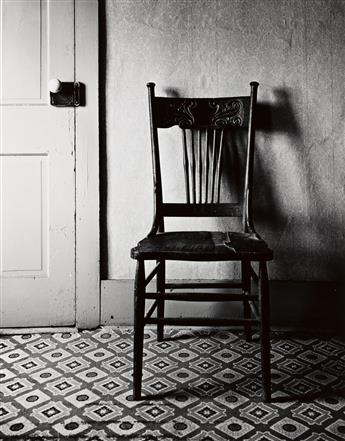 WRIGHT MORRIS (1910-1998) Barber Chair, Cahow’s Barber Shop, Chapman, Nebraska * Straightback Chair * Bedroom with Portrait * Padded Ro